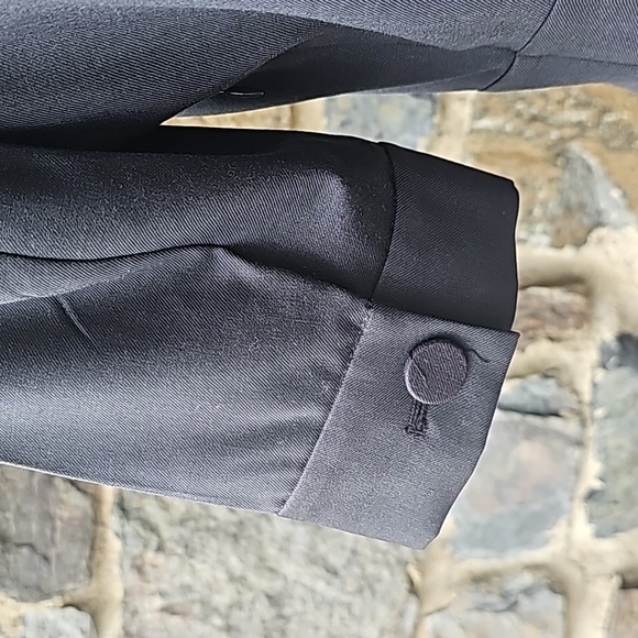 J Crew dress 100% wool black lined size 6 back buttons mock neck pockets - Picture 8 of 9